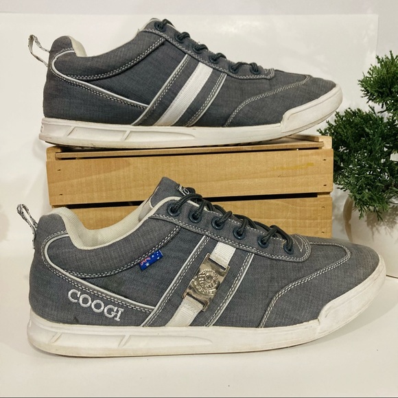 Coogi Men’s Charcoal Chambray Sneakers Size 13 - Picture 4 of 9